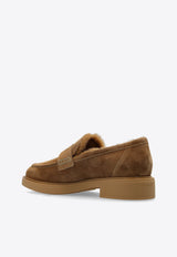 Harris Suede Loafers with Engraved-Logo