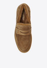 Harris Suede Loafers with Engraved-Logo