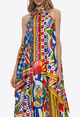 توب بنقشة كاريتو بلا أكمام وبياقة