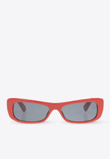 Jacquemus Capri Rectangular Sunglasses Gray JAC55C2SUN 0-0