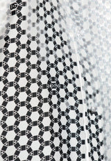 DG Logo Print Button-Up Silk Shirt