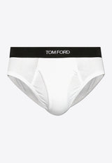 Tom Ford Logo Jacquard Stretch Briefs T4LC11410 0-100