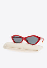 Jacquemus Bambino Geometric Sunglasses Gray JAC42C2SUN 0-0