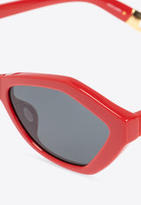 Jacquemus Bambino Geometric Sunglasses Gray JAC42C2SUN 0-0