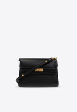 Tory Burch Lee Radziwill Leather Shoulder Bag Black 158720 0-001