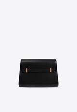 Tory Burch Lee Radziwill Leather Shoulder Bag Black 158720 0-001