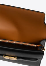 Tory Burch Lee Radziwill Leather Shoulder Bag Black 158720 0-001