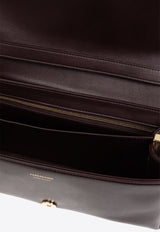 Ferragamo Small Front-Flap Leather Crossbody Bag 219794 FL M 777232-OXBLOOD