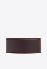 Gancini Buckle Leather Bracelet