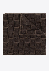 Ferragamo Scarf with monogram Brown 520124 SR KNITMONOG 778352-BROWN T MORO