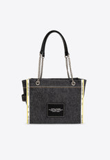 Medium Denim Chain Tote Bag