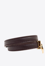 Gancini Double Twist Leather Bracelet
