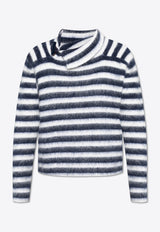 Jacquemus Marina Striped Mohair Sweater Monochrome 246KN511 2317-045