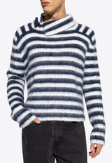 Jacquemus Marina Striped Mohair Sweater Monochrome 246KN511 2317-045