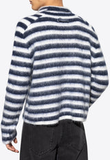 Jacquemus Marina Striped Mohair Sweater Monochrome 246KN511 2317-045