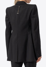 بليزر بصف أزرار واحد مع أكتاف مُبطنة