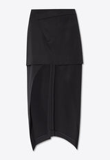 Alexander Mcqueen Asymmetric Paneled Midi Skirt 804732 QJACH-1000