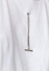 Alexander Mcqueen Draped Ribbed Tank Top 804191 QLADW-9000