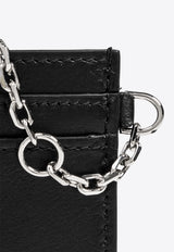 Alexander Mcqueen Chain Leather Logo Cardholder 804434 1T1AN-1000