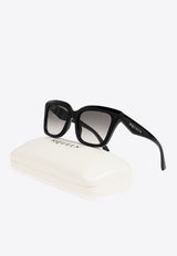 Alexander McQueen Logo Print Butterfly Sunglasses Gray 809919 J0749-1053
