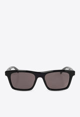 Rectangular-Frame Logo Sunglasses
