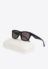 Rectangular-Frame Logo Sunglasses