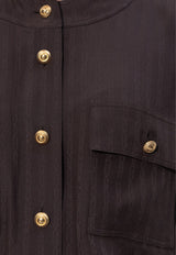 Tom Ford Whitney Striped Silk Maxi Shirt Dress AB3427 FAX1311-KB922