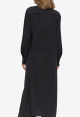 كنزة من الكشمير بياقة عالية بذيل