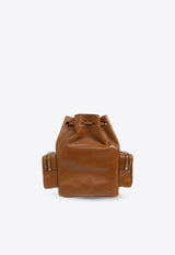 Camera Bucket Bag in Shiny Leather