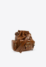 Camera Bucket Bag in Shiny Leather