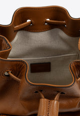 Camera Bucket Bag in Shiny Leather