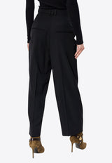 High-Rise Pleated Baggy Pants