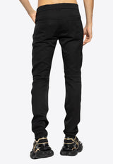 Balmain Pants with stitching on the legs Black DH0PM060 WB01-0PA