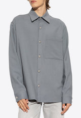 Balmain Shirt with pocket Grey DH1HS390 VD59-9BV