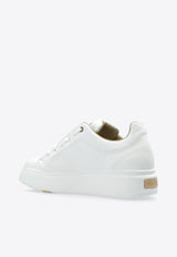 Max Mara Maxiv Leather Low-Top Sneakers White MAXIV 2424766132-006