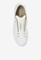 Max Mara Maxiv Leather Low-Top Sneakers White MAXIV 2424766132-006