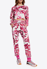 Dolce & Gabbana Majolica Print Cropped T-shirt F9N61T HS7MQ-HE3TN