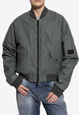 Oversized Zip-Up Bomber Jacket
