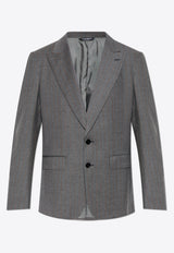 بليزر مُقلّم بصف أزرار واحد