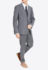 بليزر مُقلّم بصف أزرار واحد