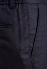 Tailored Straight-Leg Wool Pants