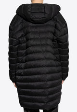 Dolce & Gabbana Logo Patch Hooded Long Down Jacket G9BBBT FUS0D-N0000