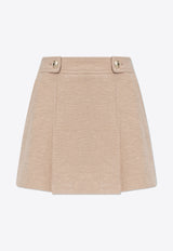 تنورة قصيرة من نسيج البوكليه بقَصة مُتدرجة