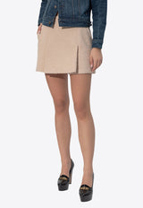 تنورة قصيرة من نسيج البوكليه بقَصة مُتدرجة