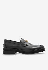 Greca Border Leather Loafers