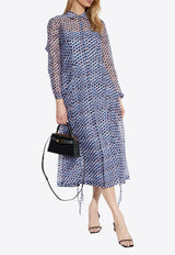 فسان شفاف بقَصة قميص بطبعة لؤلؤ وطول منتصف الساق