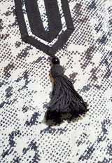 فستان تونيك قصير بشعار الماركة