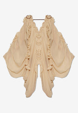 Illuminate Cold-Shoulder Draped Blouse