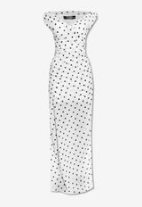 Rita Off-Shoulder Polka Dot Maxi Dress