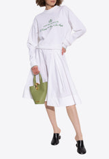 Salon Flared Midi Skirt